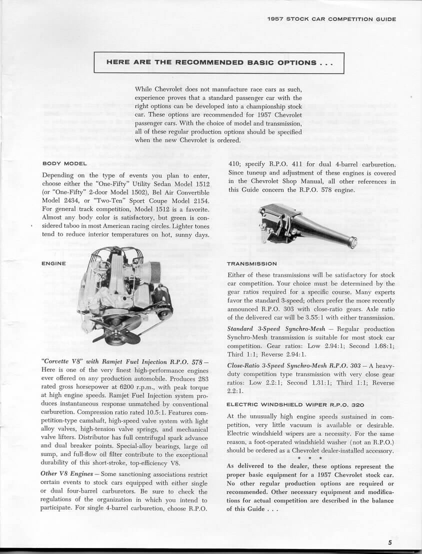 1957 Chevrolet Stock Car Guide Page 9